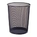 11" Round Wastebasket, Black