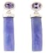 Sterling Silver Genuine Amethyst and Lavender Jade Earrings