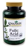 Swanson Folic Acid (800mcg, 250 Capsules)