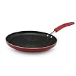 Rachael Ray Porcelain Enamel II Nonstick Round Grill Pan, 12-Inch, Red