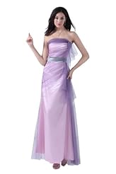 A-line Strapless Natural   Waistline Satin Evening Dress/Bridesmaid Dress/Prom Dress/Party Dress 