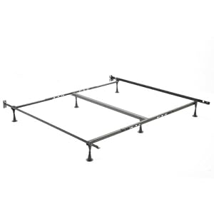 King California King or Queen Metal Bed Frame with Glides