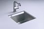 KOHLER K-3671-NA 8 Degree Single-Basin Entertainment Sink with Bottom Basin Rack and Wine Rack