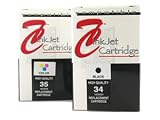 Compatible 2pk Lexmark no. 34/35 Black/Colour Ink Cartridges High Yield Series P P4350 P6250 P6350 P915 X X3350 X5250 X5270 X5470 X7170 X7350 X8350 Z Z815 Z816 Z818 18C0034 18C0035 Remans by PG INK