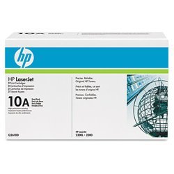 Original HP LaserJet 10A Black Print Cartridge in Retail Packaging - Dual Pack.