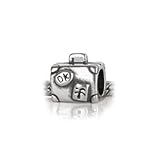 Bling Jewelry 925 Sterling Silver Traveler's Luggage Charm Bead Fits with Pandora Beads and Bracelet