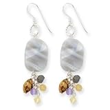 Sterling Silver Botswana Agate/Labradorite/Jasper/Jade/Crystal Earrings