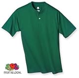 Fruit of the Loom Adult Henley Tee.6.1oz Cotton Tagless