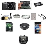 Olympus E-PM1 Digital Camera Black + 14-42mm II Black Lens + Accessories Bundle