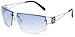 Rocawear Men's R1022 Metal Sunglasses,Silver Frame/Gradient Blue Lens,one size