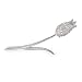 Eve's Addiction Elegant Sterling Silver CZ Tulip Pin