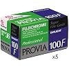 Fujifilm Fujichrome Provia 100F Color Slide Film ISO 100, 35mm, 5 Rolls of 36 Exposures