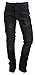 KooL J Mens Panel Biker Zippers Vintage Cotton Stretchy Denim Slim Straight Jeans