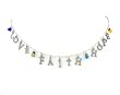 Beaded "Love, Faith, Hope" Necklace from the Artazia Collection #620 GN ONK