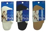 Peds Nylon Mid Cut 3 Pair Nude