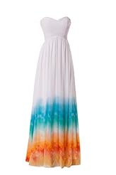 General Print Sweetheart Chiffon Party Dress 