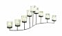 Tag Turning Leaves S-Shaped Votive Candle Holder, 24.25" Long