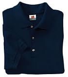 Hanes Stedman - 7-Ounce Pique Knit Sport Shirt Navy-3XL