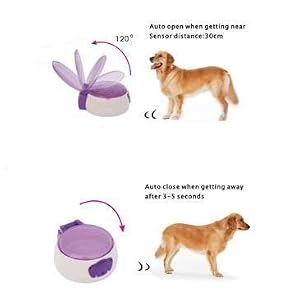 Automatic Open Feeder Auto Food Dish Pet Dog Bowl Cat