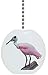 Roseate Spoonbill Bird Solid Ceramic Fan Pull