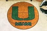 NCAA MIAMI HURRICANES BASKETBALL SHAPED DOOR MAT RUG