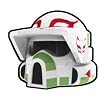 White ARF Rancor Helmet - LEGO Compatible Minifigure Piece