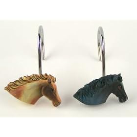 Running Free Horse Shower Curtain Hooks