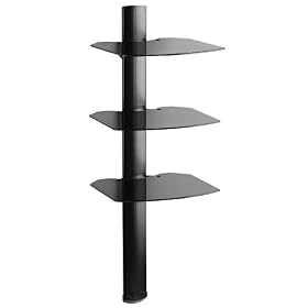OmniMount TRIA Adjustable 3-Shelf Wall Component System with Cable Management by OmniMount