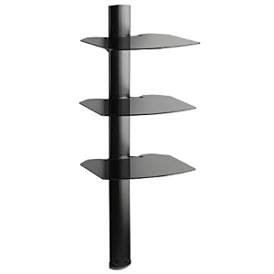 OmniMount TRIA Adjustable 3-Shelf Wall Component System with Cable Management by