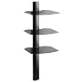 OmniMount TRIA Adjustable 3-Shelf Wall Component System with Cable Management