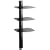OmniMount TRIA Adjustable 3-Shelf Wall Component System with Cable Management