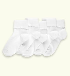 5 Pairs of Cotton Rich Turn Over Top Socks