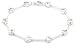Silver Ladies B1481-CZ Hearts with Clear Cubic Zirconia Bracelet 6.5