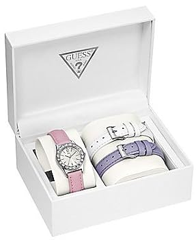 Guess #U91746L1 Women's Sweet + Diminutive Crystal Watch Set in Silvertone