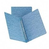 Pressboard Side Opening Report Cover With Holes 8-1/2 C To C, 11 X 8-1/2, Blue