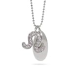 Sterling Silver and CZ Leo Charm Necklace