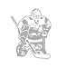 HOCKEY sport SUDDEN SHADOW WALL paper GOALIE mural