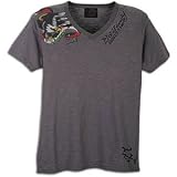 31Xp19YUS%2BL. SL160  Ed Hardy Eagle Snake V Neck T Shirt   Mens ( sz. L, Steel )