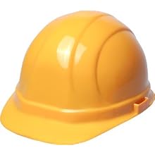 ERB 19132 Omega II Cap Style Hard Hat with Slide Lock, Yellow