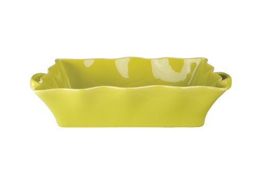 BIA Cordon Bleu Wavy 96-Ounce Rectangular Baker, Chartreuse