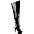 Pleaser Shoes Women's DELIGHT-3015, 5 3/4" Heel Open Toe Buckle-UP Thigh High Boot