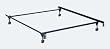 Standard Full Size Bed Frame with 4 Legs and 2" Wide Rollers By Hollywood Bed Frame