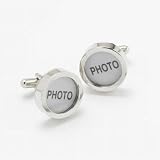 Onyx Designer Cufflinks - Photo Frame - For Your Own Picture