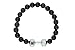 Natural Onyx Gemstone Bead Fitness Fit Life Dumbbell Stretchable Bracelet Fits All Men Women