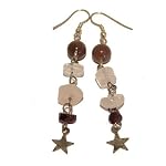 Aventurine Earrings 33 Dangle Garnet Rose Quartz Pink Red Purple Star Gemstone 2.5