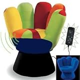 LumiSource Vibrating Mini Mitt Chair, Blue
