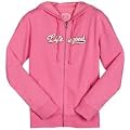 Life is good Women's Zippity Full Zip Sweatshirt,Rose,Medium