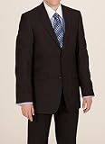 Kenneth Cole Black Stripe Two Button Side-Vented Jacket