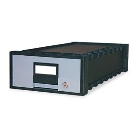 Storex 61162U01C Archive Drawer for Checks Storage Box, 24 in. Depth, Black/Gray