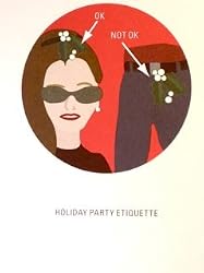"Holiday Party Etiquette" Misplaced Misletoe Cards by Seltzer